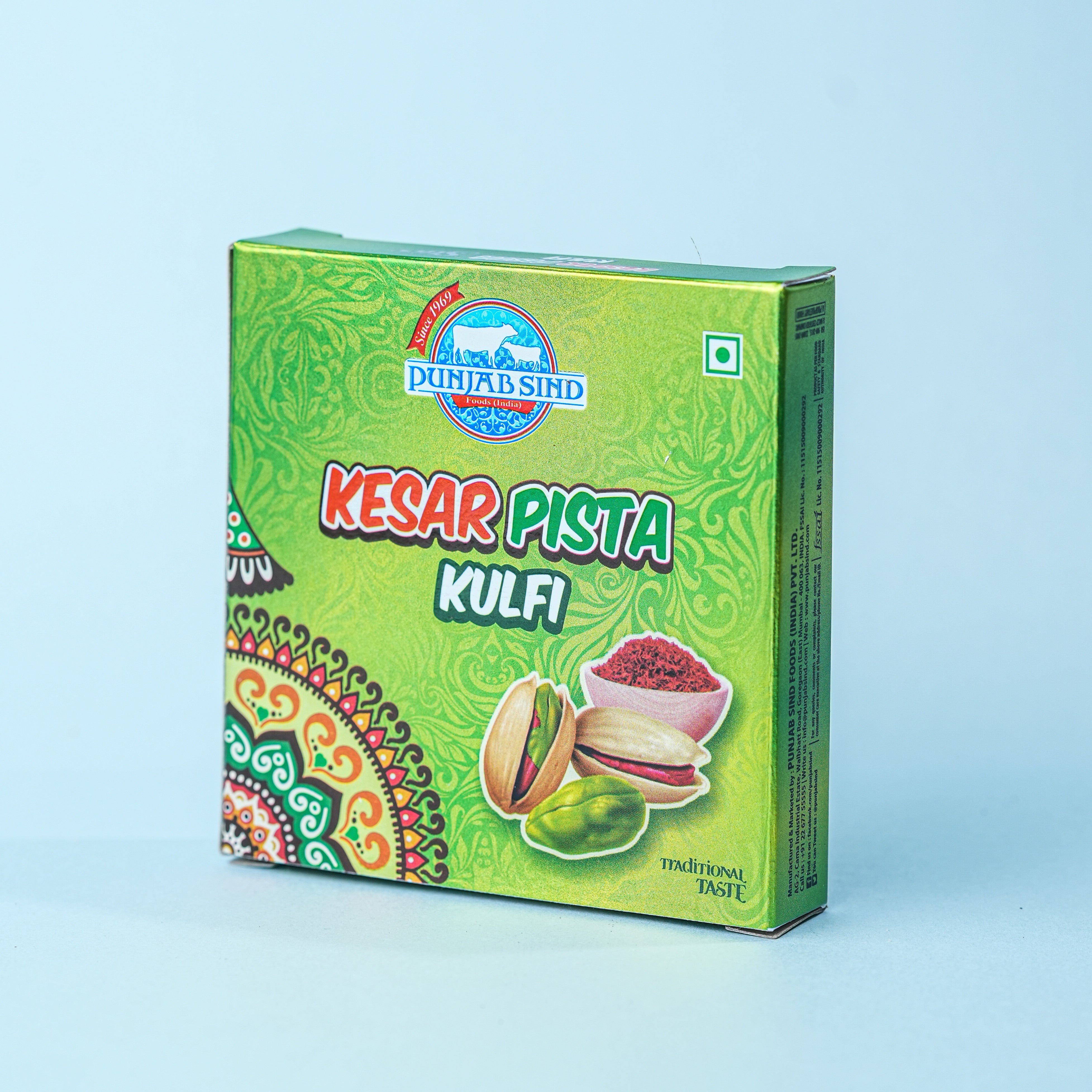 Kesar Pista Kulfi (Slice)