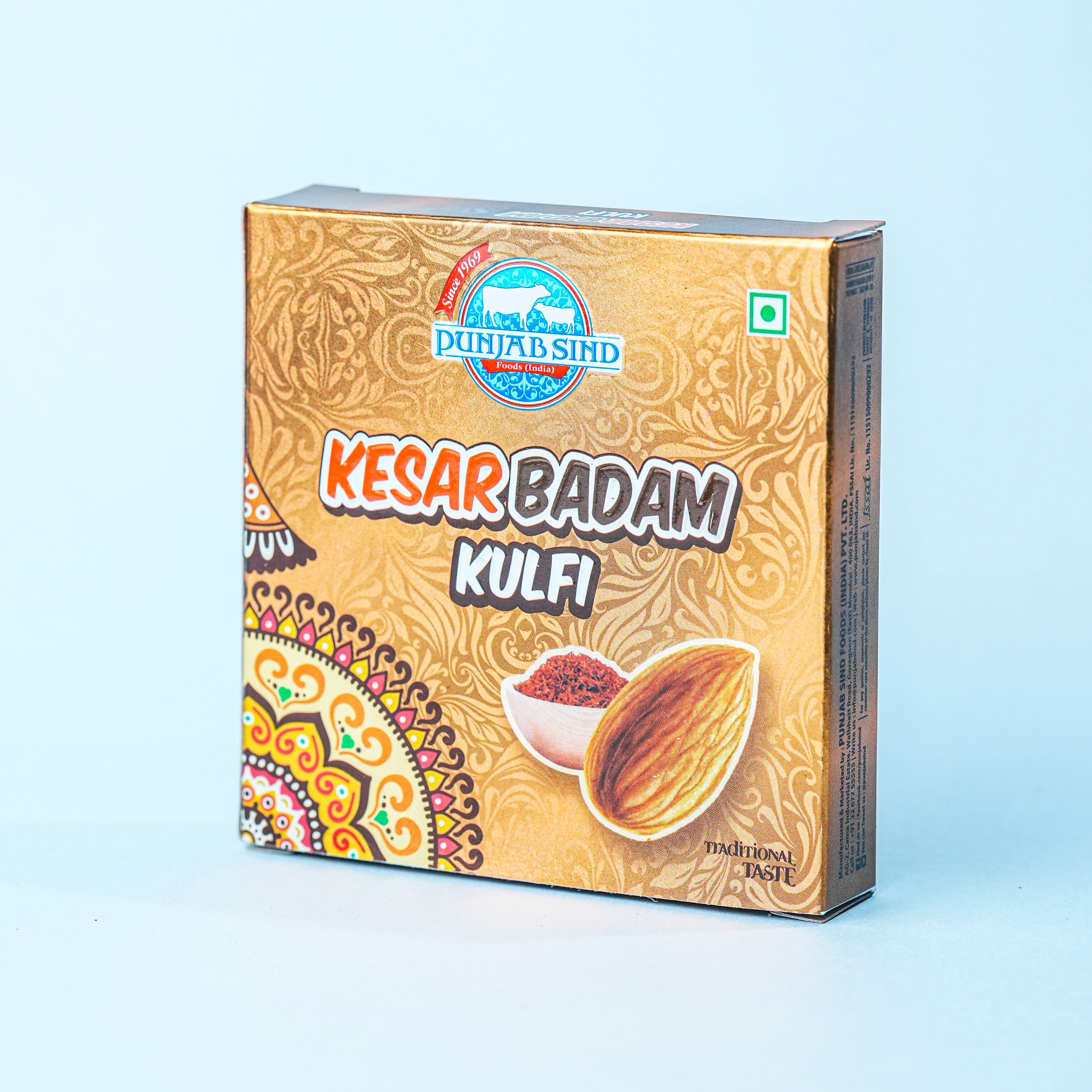 Kesar Badam Kulfi (Slice)