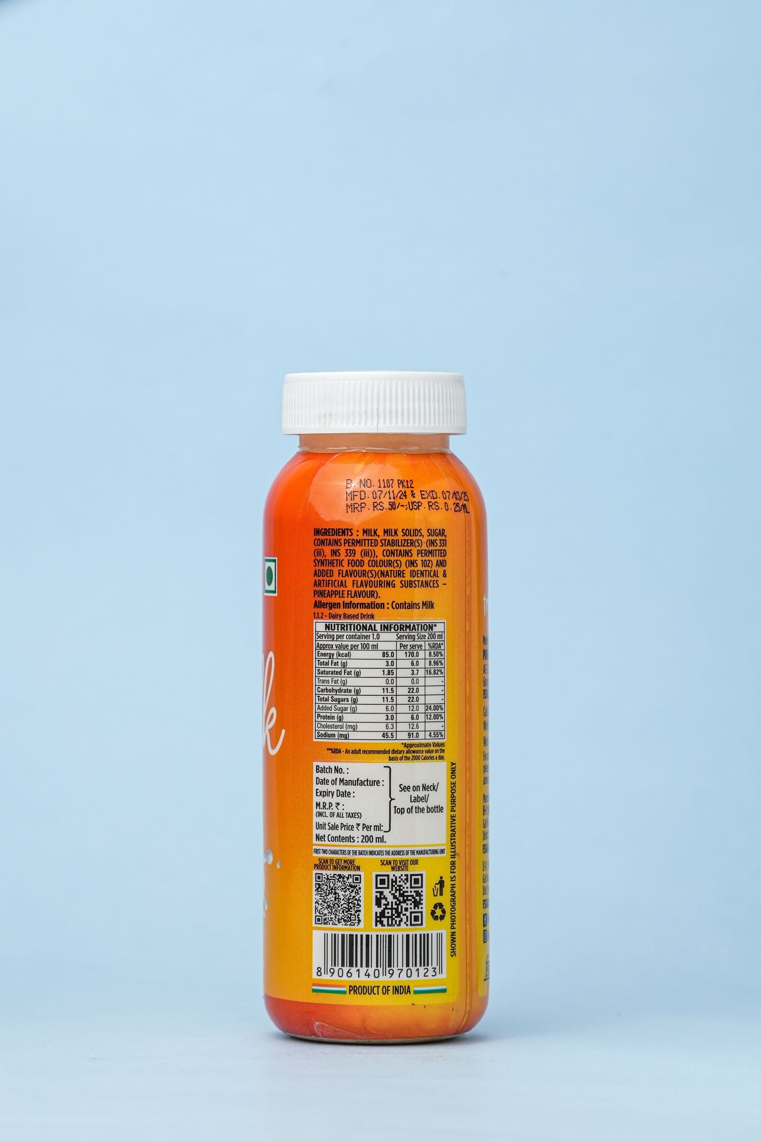 Pineapple Flavoured Milk