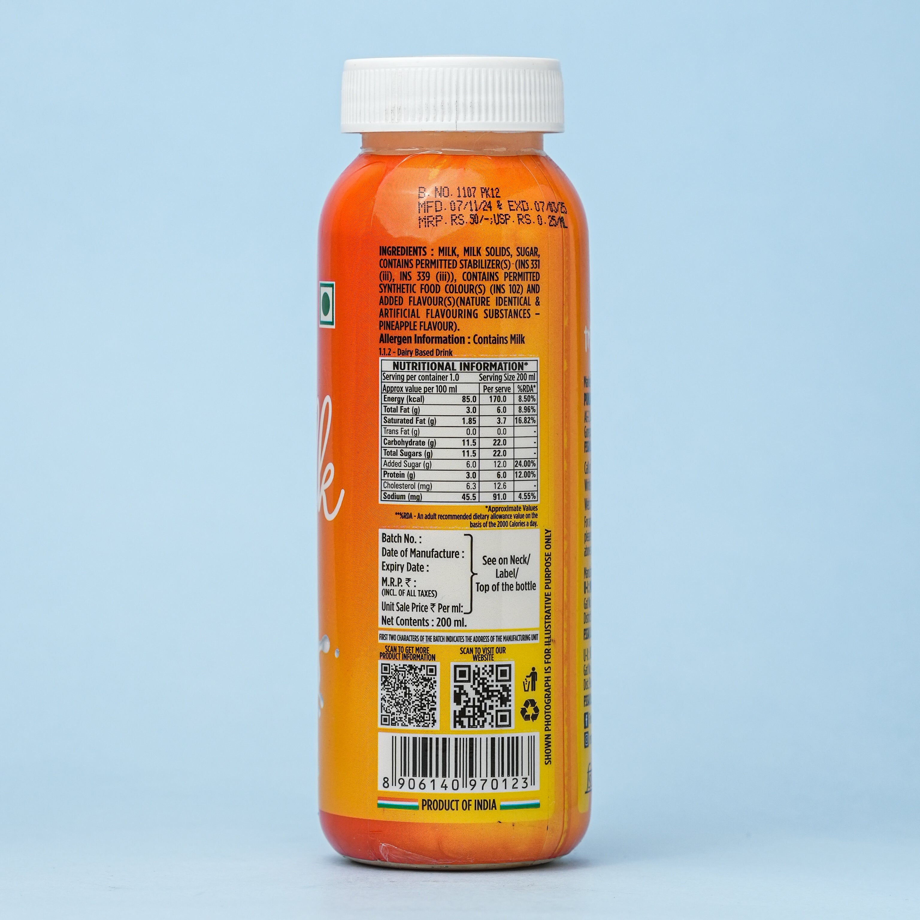 Pineapple Flavoured Milk