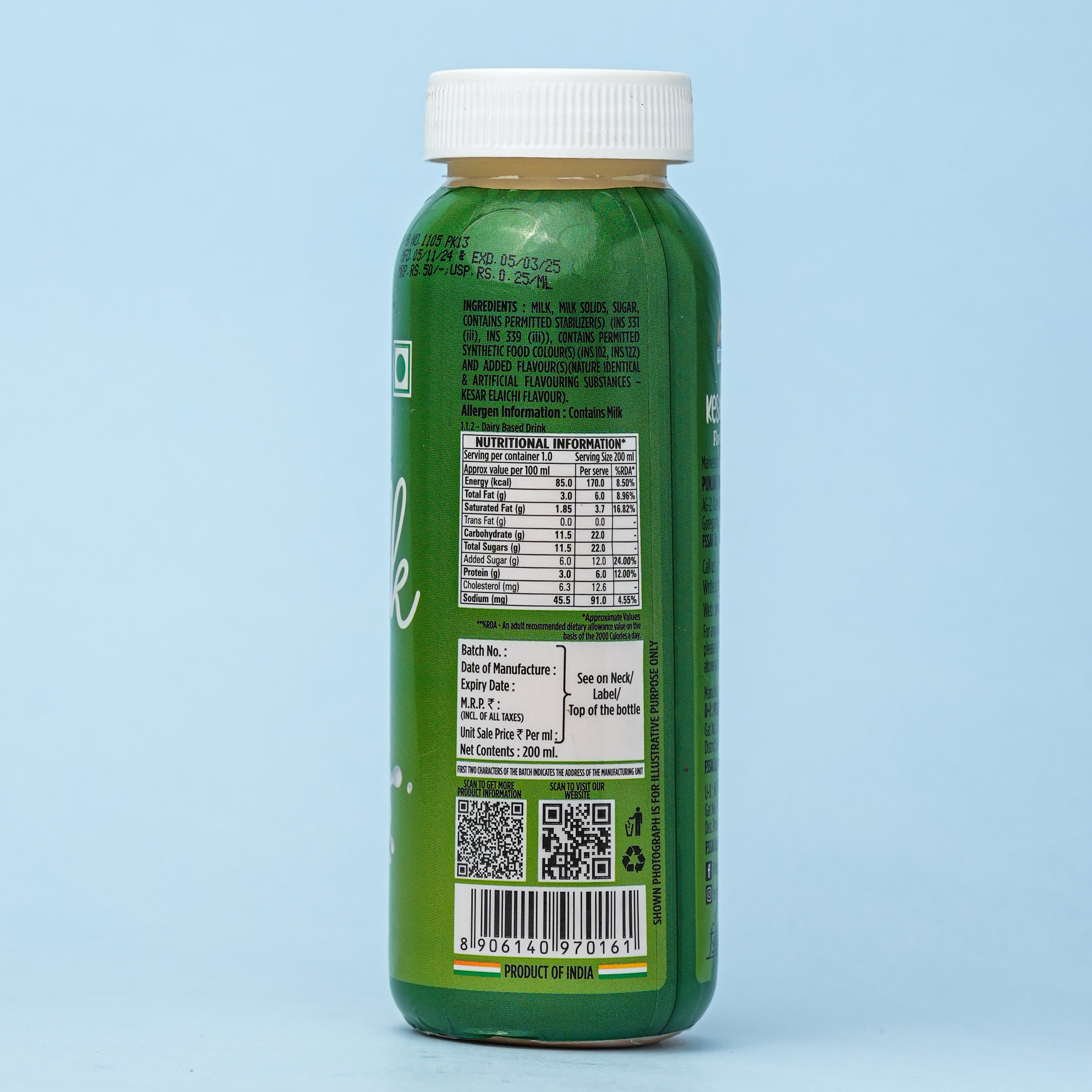 Kesar Elachi Flavoured Milk