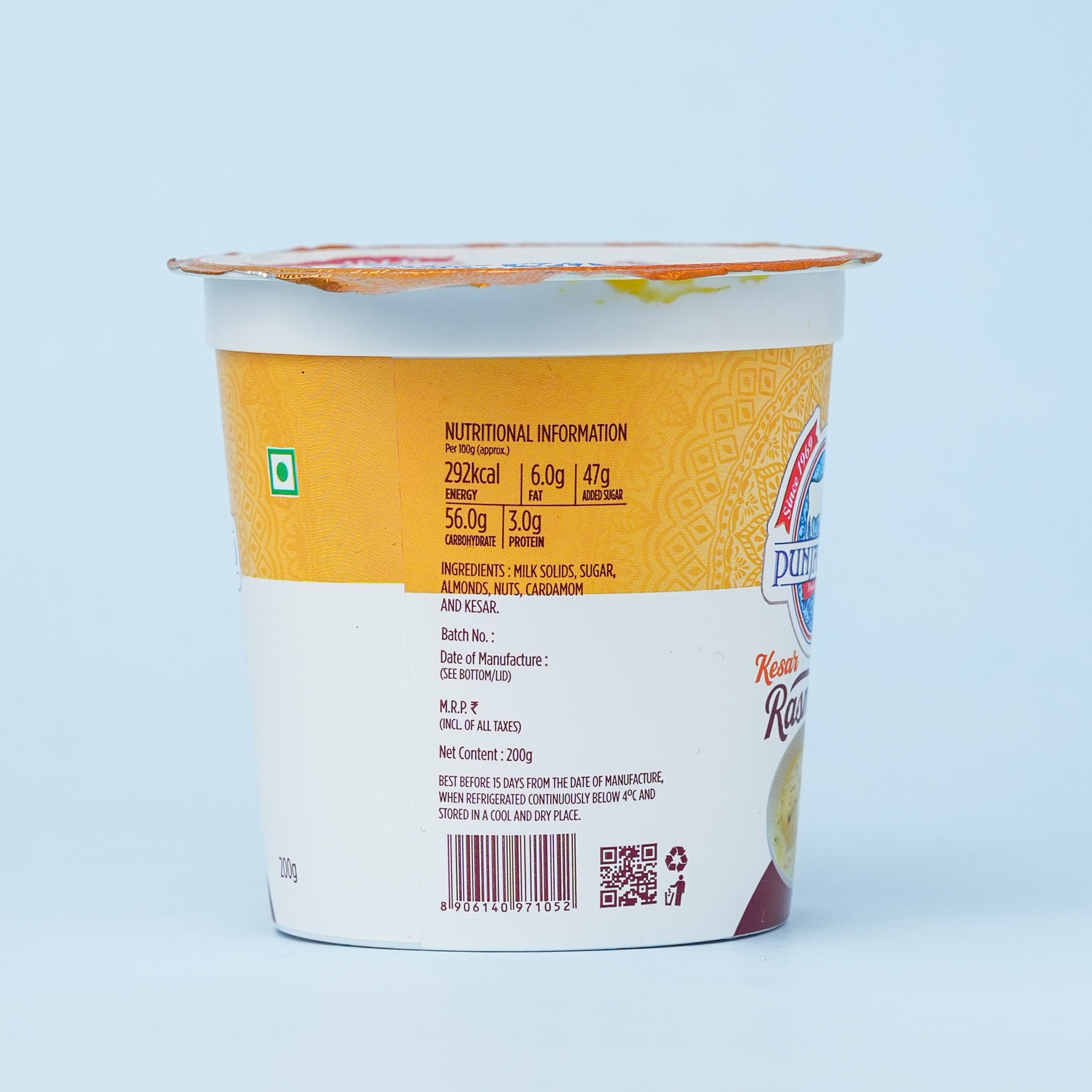 Kesar Rasmlai : (2 PIECES)