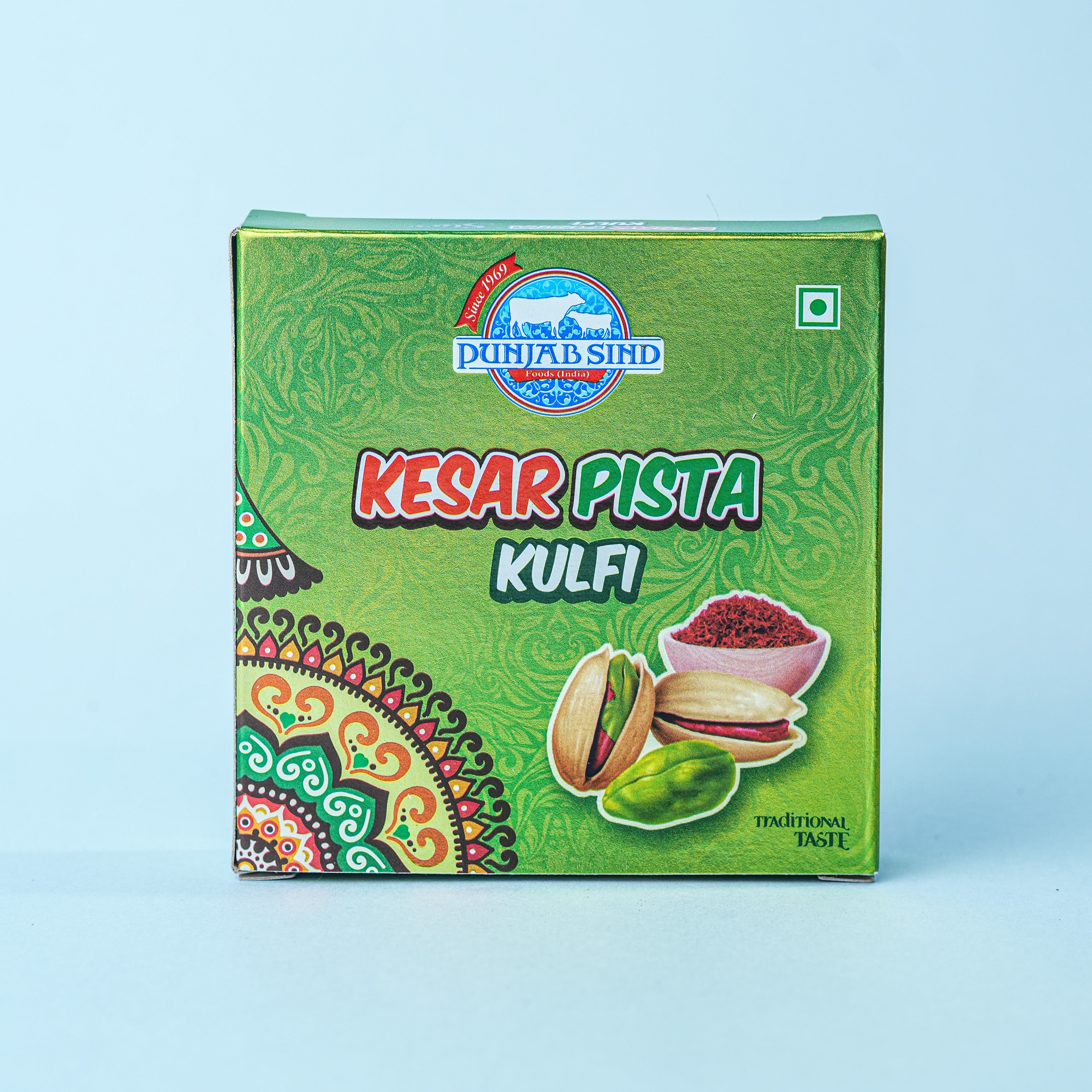 Kesar Pista Kulfi (Slice)